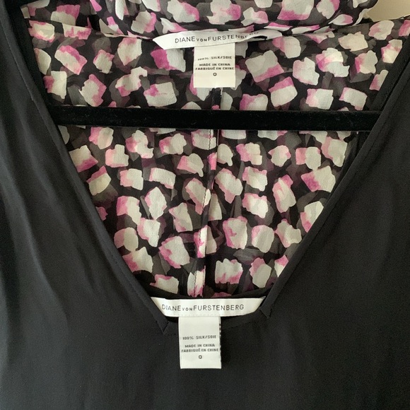 Diane Von Furstenberg Blouse with Camisole Tank Shell - Small - Picture 5 of 8